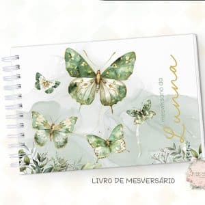 Livro de Mesversário - Borboleta Verde - Coleção 2025