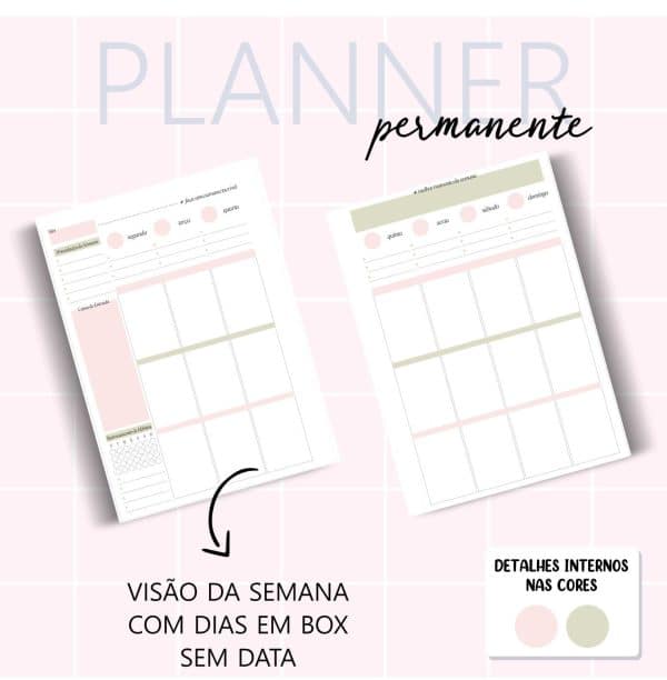 Planner Feminino - Permanente - Visão Semanal BOX - Imagem 1