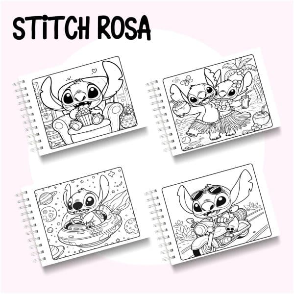 Livro de Colorir Stitch Rosa - Imagem 2