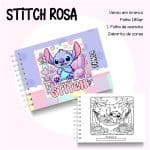 Livro de Colorir Stitch Rosa