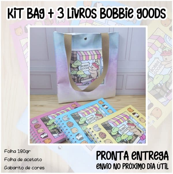 KIT Bag + 3 Livros de colorir Bobbie Goods - PRONTA ENTREGA - Imagem 2