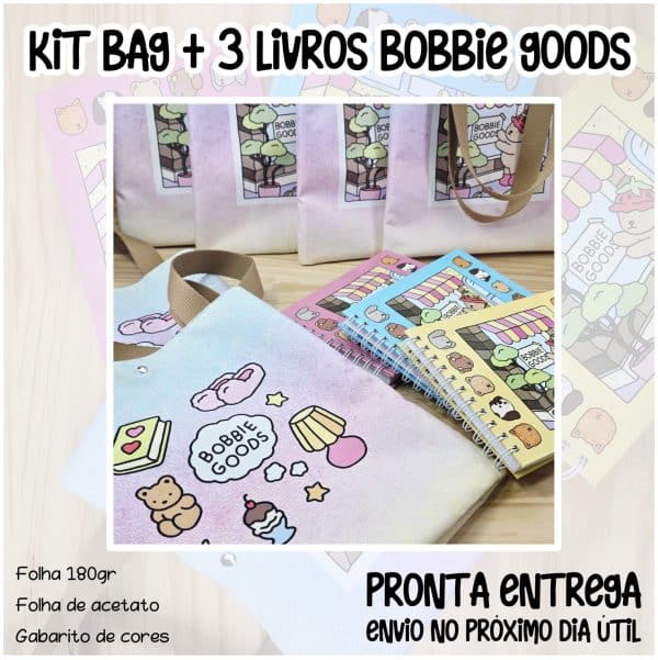 KIT Bag + 3 Livros de colorir Bobbie Goods - PRONTA ENTREGA - Imagem 1