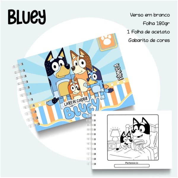 Livro de Colorir Bluey - Imagem 1