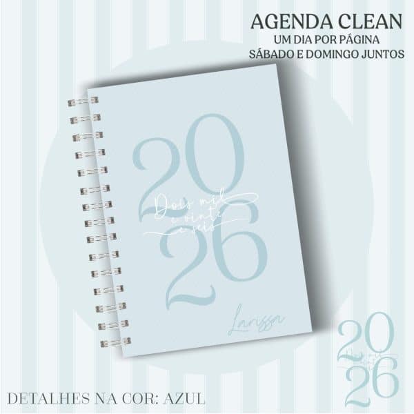 Agenda Clean - 2026 - Azul - Capa original - Imagem 1