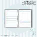 Agenda Clean - 2026 - Azul - escolha a sua capa - Imagem 5