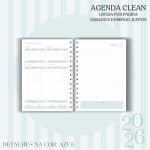 Agenda Clean - 2026 - Azul - escolha a sua capa - Imagem 6
