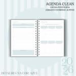 Agenda Clean - 2026 - Azul - escolha a sua capa - Imagem 4