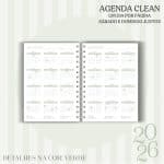 Agenda Clean - 2026 - Verde - escolha a sua capa - Imagem 3