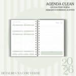 Agenda Clean - 2026 - Verde - escolha a sua capa - Imagem 6