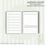Agenda Clean - 2026 - Verde - escolha a sua capa - Imagem 5