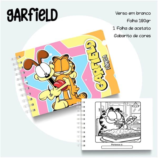 Livro de Colorir Garfield - Imagem 1