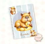 Caderno A5 - Capivara Menino - Mod 01 - Coleção 2025