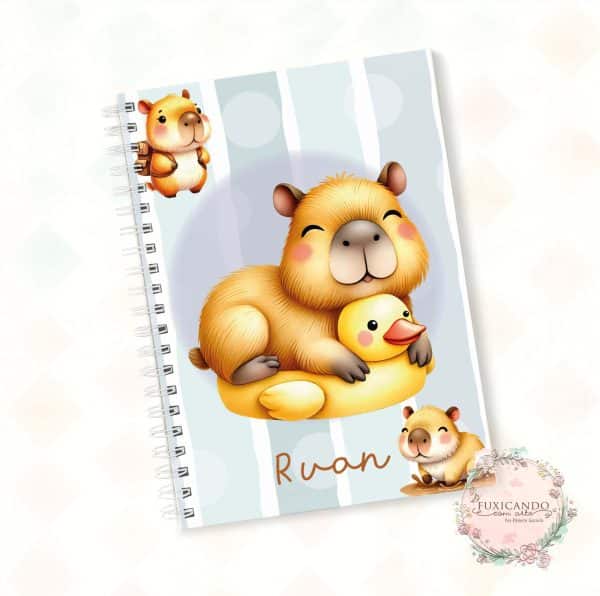 Caderno A5 - Capivara Menino - Mod 01 - Coleção 2025 - Imagem 1