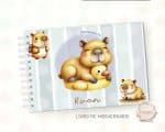 Livro de Mesversário - Capivara Menino - Mod 01 - Coleção 2025