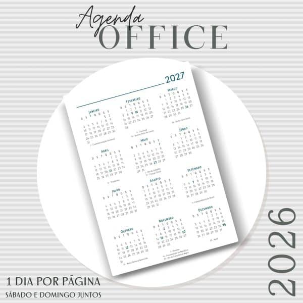 Agenda Office Diária 2026 - Capas do Mostruários - Imagem 4