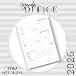 Agenda Office Dois dias por página - 2026 - Capas do Mostruários - Imagem 2