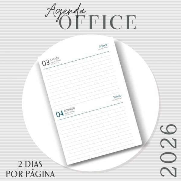 Agenda Office Dois dias por página - 2026 - Capas do Mostruários - Imagem 8