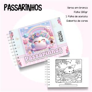 Livro de Colorir Passarinhos