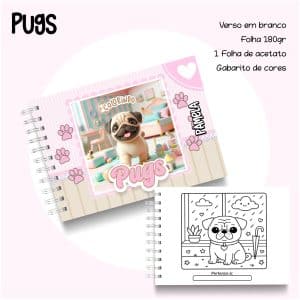 Livro de Colorir Pugs