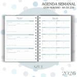 Agenda visão semanal A5 (15x21cm) - Azul - 2026 - Imagem 10