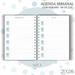 Agenda visão semanal A5 (15x21cm) - Azul - 2026 - Imagem 9