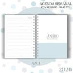 Agenda visão semanal A5 (15x21cm) - Azul - 2026 - Imagem 8
