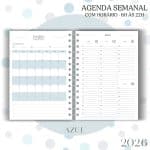 Agenda visão semanal A5 (15x21cm) - Azul - 2026 - Imagem 7
