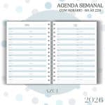 Agenda visão semanal A5 (15x21cm) - Azul - 2026 - Imagem 6
