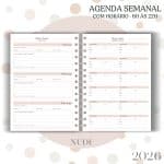 Agenda visão semanal - Nude - 2026 - Imagem 4