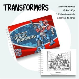 Livro de Colorir Transformers