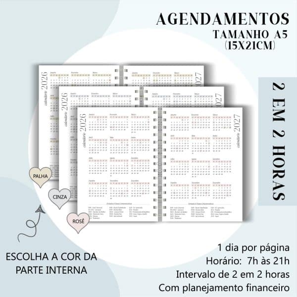 Agendamento de horários A5 - 2026 - de 2 em 2 horas - Imagem 2