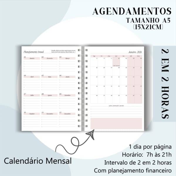 Agendamento de horários A5 - 2026 - de 2 em 2 horas - Imagem 4
