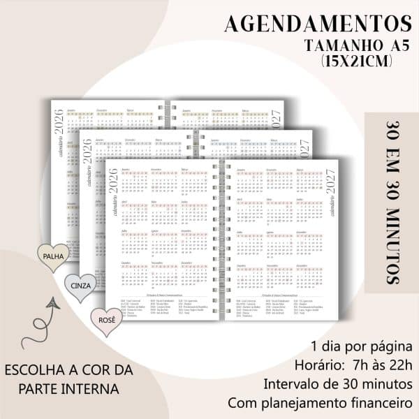 Agendamento de horários A5 - 2026 - de 30 em 30 minutos - Imagem 2