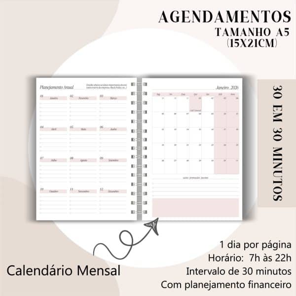 Agendamento de horários A5 - 2026 - de 30 em 30 minutos - Imagem 4