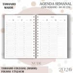 Agenda visão semanal Colegial (17x24cm) - Nude - 2026 - Imagem 9