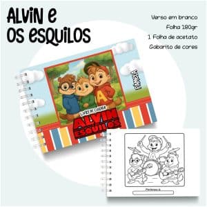 Livro de Colorir Alvin e os Esquilos