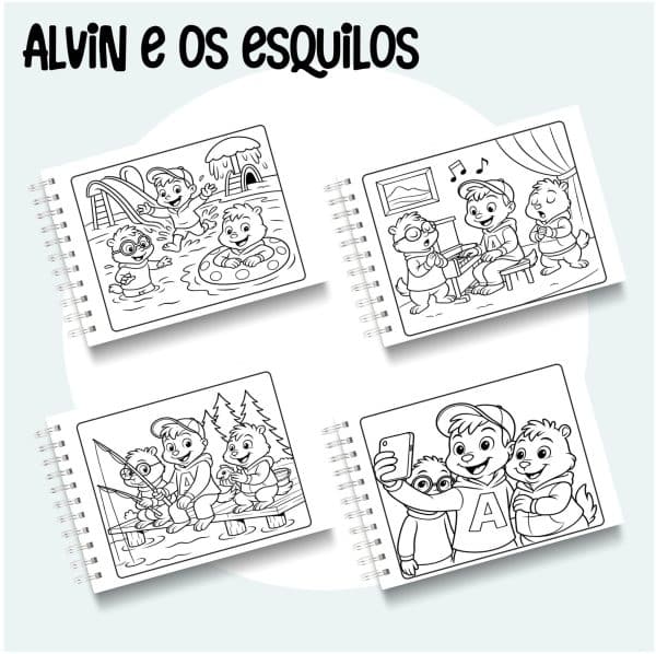 Livro de Colorir Alvin e os Esquilos - Imagem 2