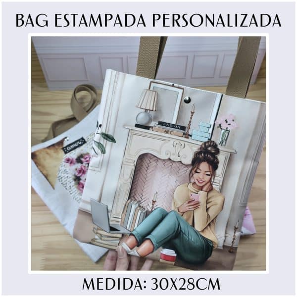 BAG/SACOLA - Tema e com nome personalizado - Imagem 2