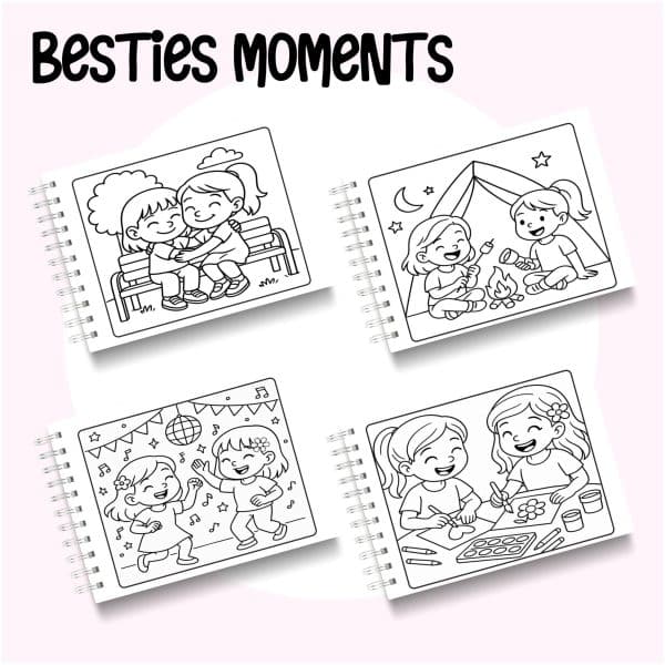 Livro de Colorir Besties Moments - Imagem 2