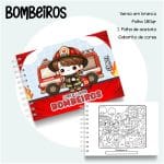 Livro de Colorir Bombeiros