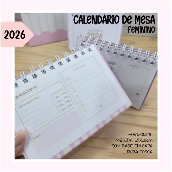 Calendário de Mesa Feminino - 2026 - Imagem 3