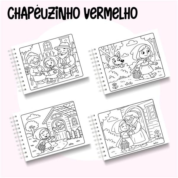 Livro de Colorir Chapeuzinho Vermelho - Imagem 2