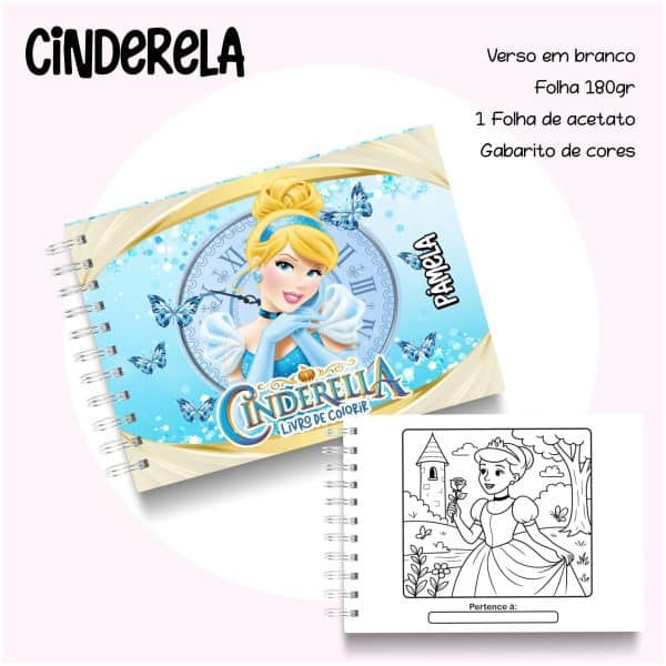 Livro de Colorir Cinderela - Imagem 1