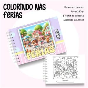 Livro de Colorir Colorindo nas férias