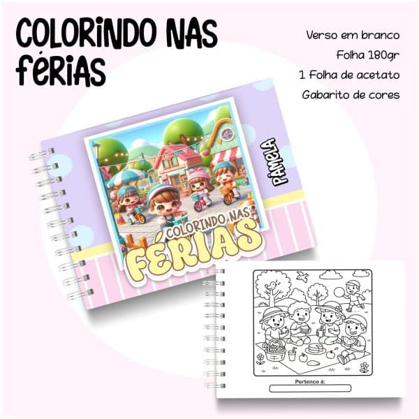 Livro de Colorir Colorindo nas férias - Imagem 1