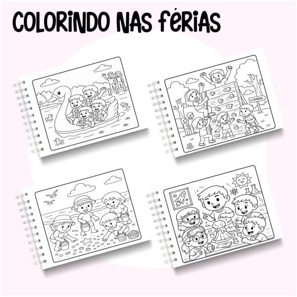 Livro de Colorir Colorindo nas férias - Imagem 2