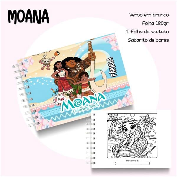 Livro de Colorir Moana - Imagem 1