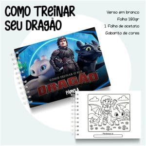 Livro de Colorir Como treinar o seu dragão