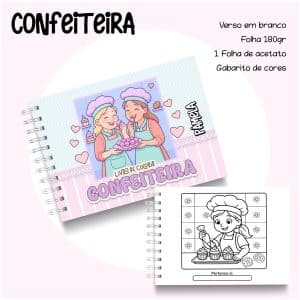Livro de Colorir Confeiteira
