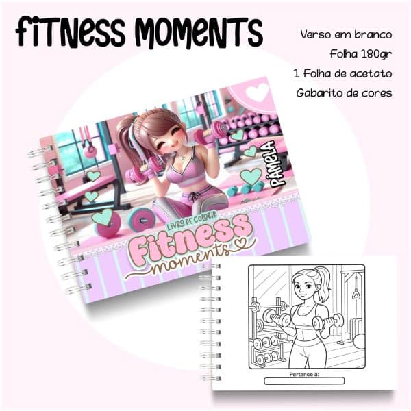 Livro de Colorir Fitness Moments - Imagem 1
